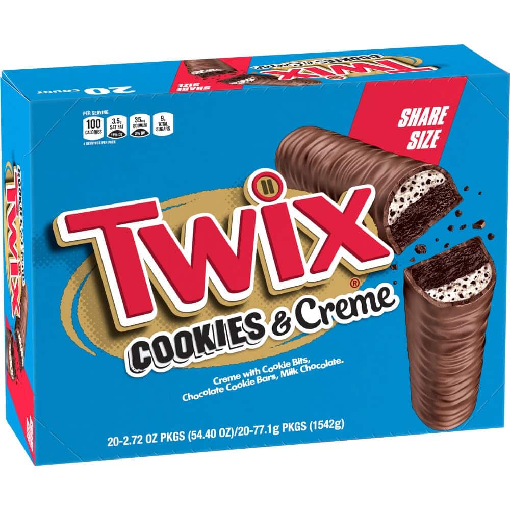 CANDY BAR'S:KING SIZE TWIX cookies and cream 24CT