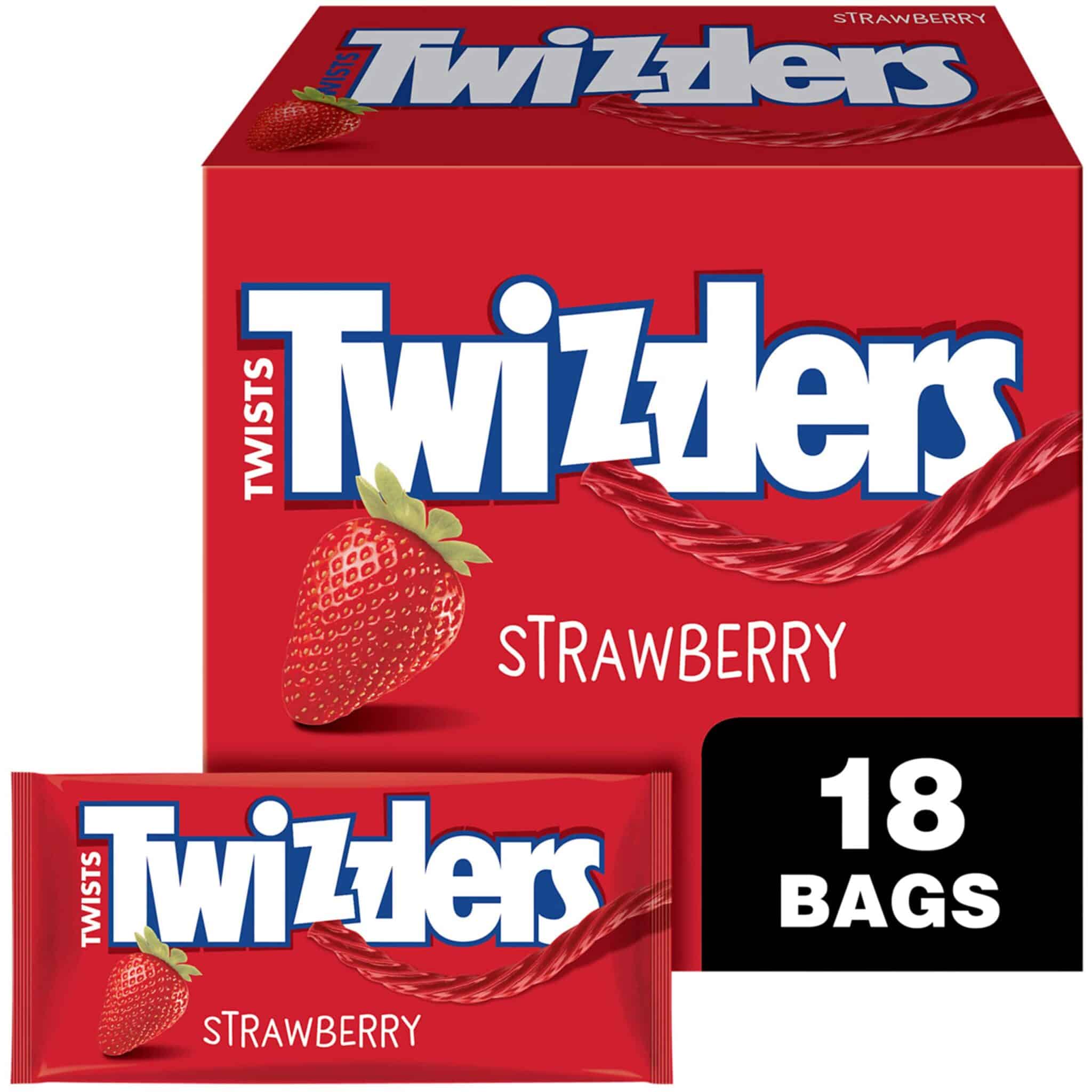 CANDY BAR'S:TWIZZLER CANDY BAR 18CT STRAWBERRY