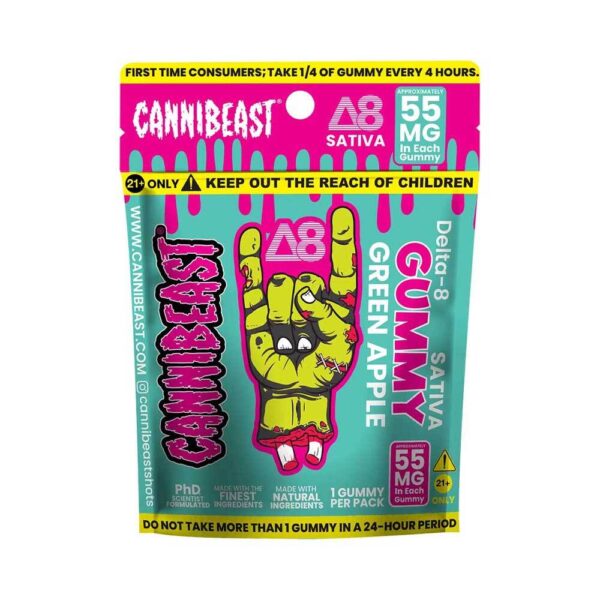 Cannibeast D8 55mg Single Gummy Pouch